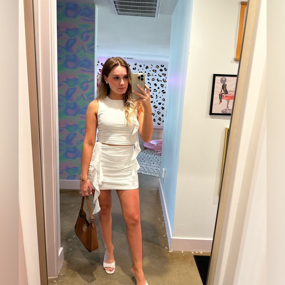 Cascading Ruffle Set Top and Skort - Picture 2 of 2